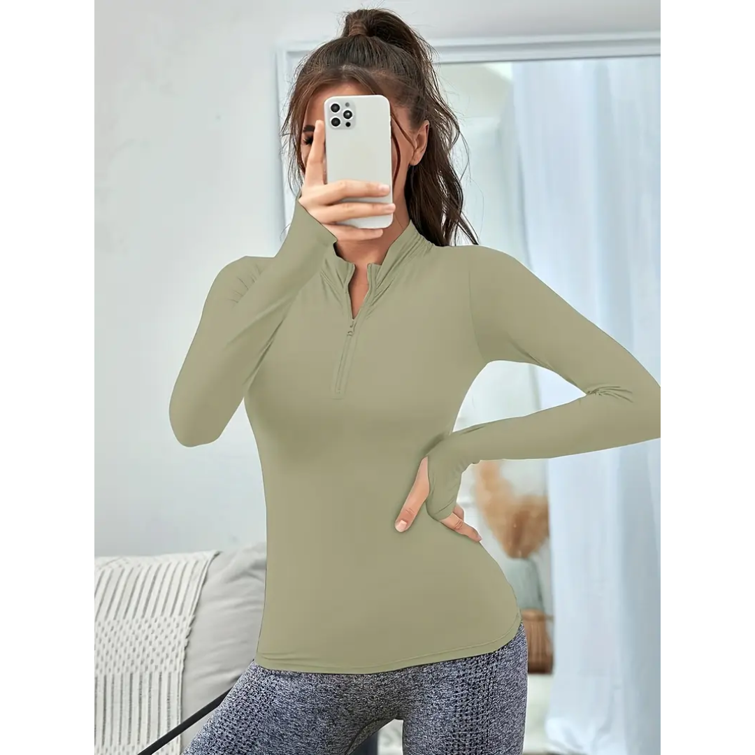 Haut De Yoga Coupe Étroite Pour Femme | Manches Longues