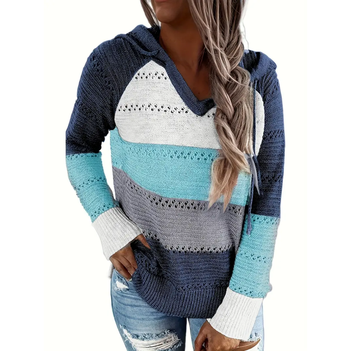 Daniellene | Pull Tricoté à Capuche Pour Femme | Chaud