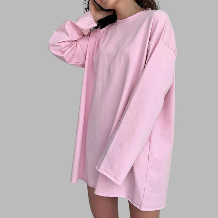 Tara - La robe t-shirt oversize manches longues