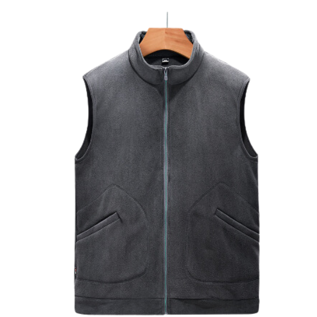 Dunhill - Gilet zippé classique en suède