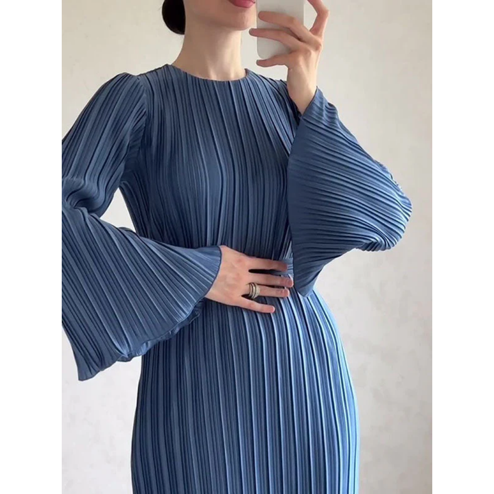 Lavinia | Robe Plissée Elégante Pour Femme | Maxi