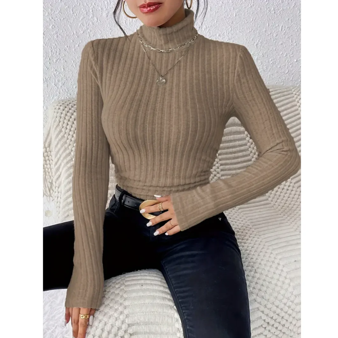 Camryner | Pull Coupe Etroite Pour Femme | Col Roulé