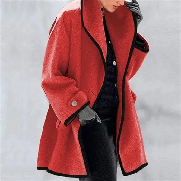 Natalie - Manteau douillet en laine d'automne