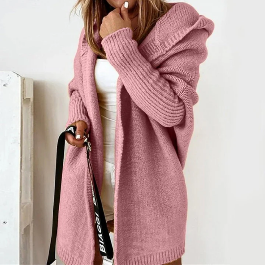 Antonella | Cardigan Chaud Tricoté Pour Femme | Avec Capuche