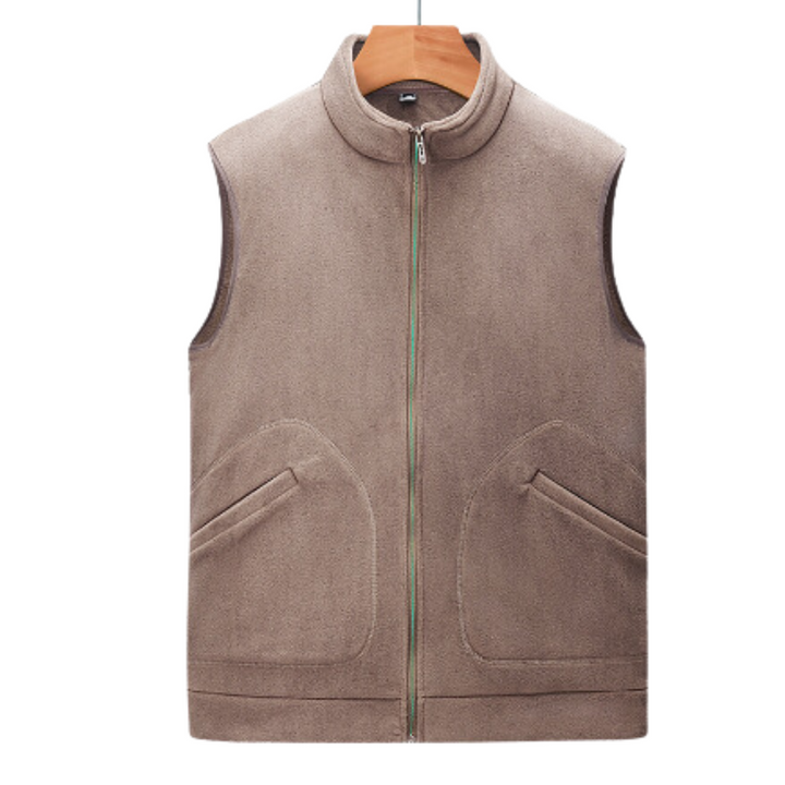 Dunhill - Gilet zippé classique en suède