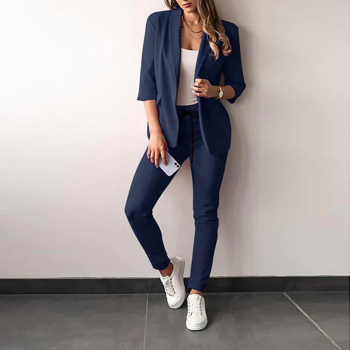 Hazel - Ensemble blazer élégant et pantalon slim fit