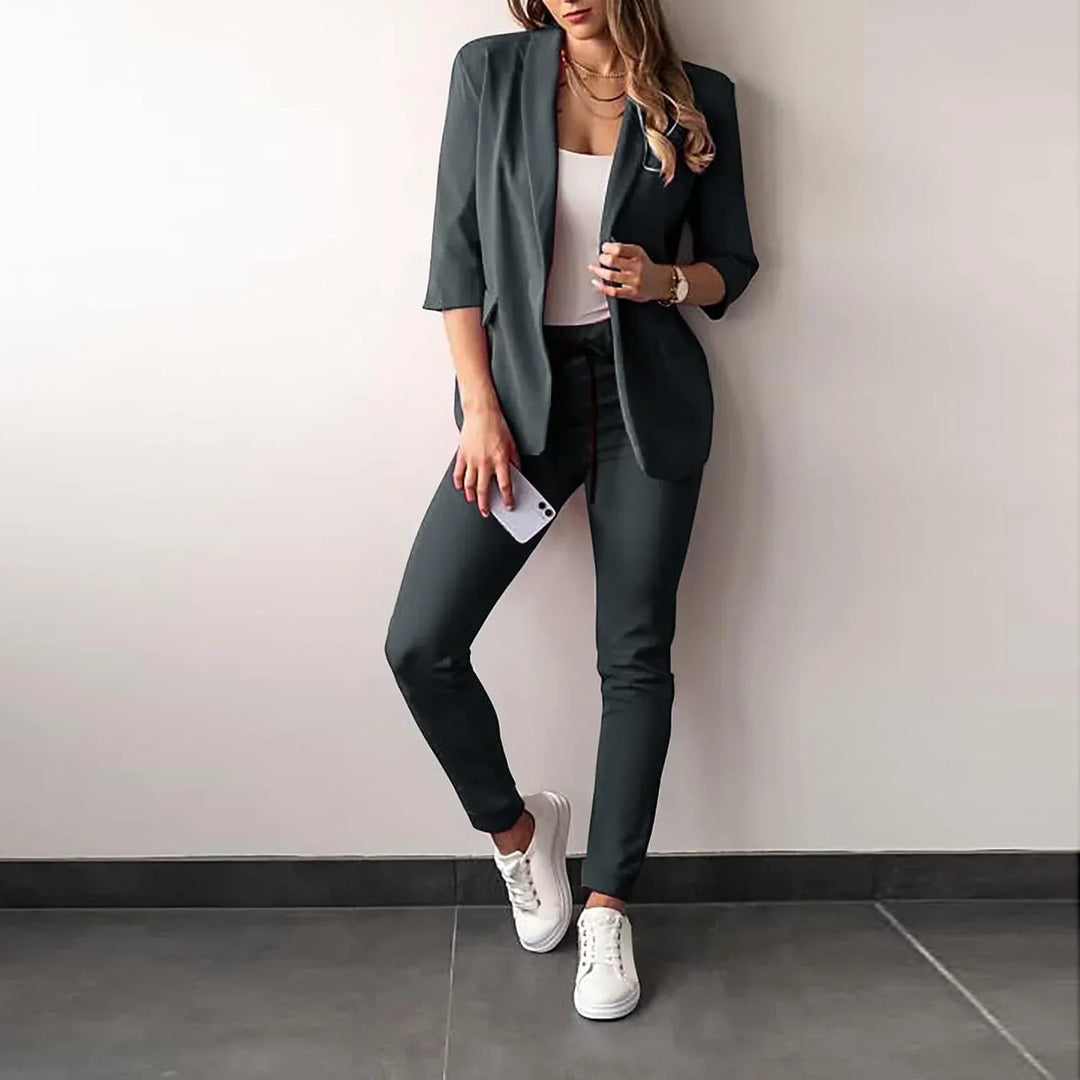 Hazel - Ensemble blazer élégant et pantalon slim fit