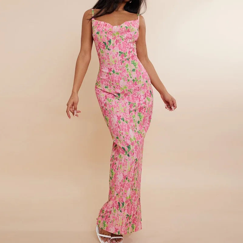 Alexa - Robe longue d'été multicolore