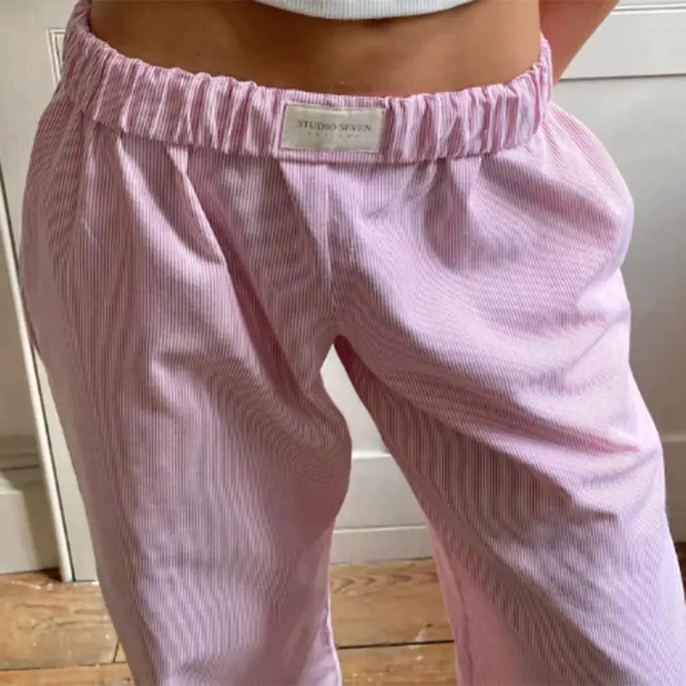 Eliza - Pantalon large élégant avec broderie en dentelle