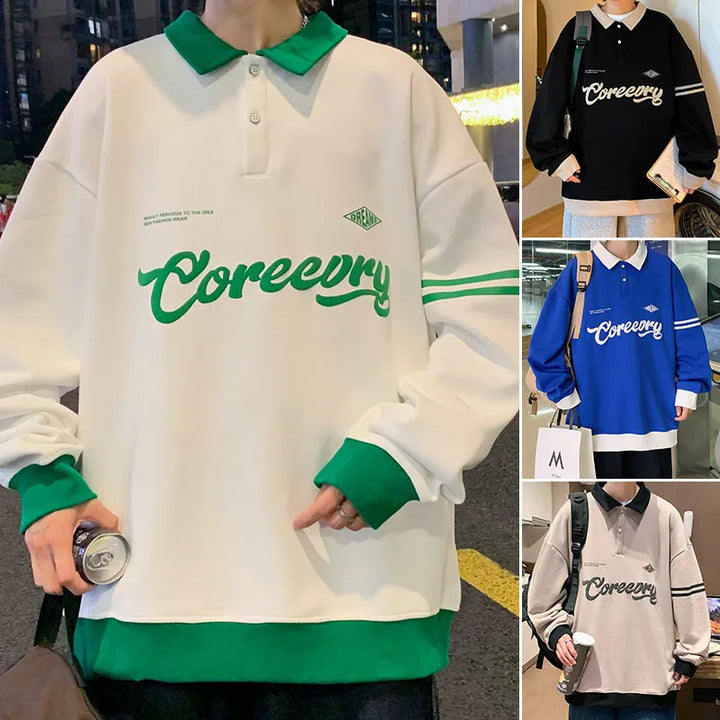 Corey - Polo-Sweat-shirt Grafikdruck