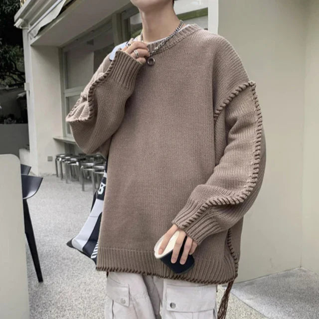 Emerson - Pull en maille oversize avec lien sur le côté