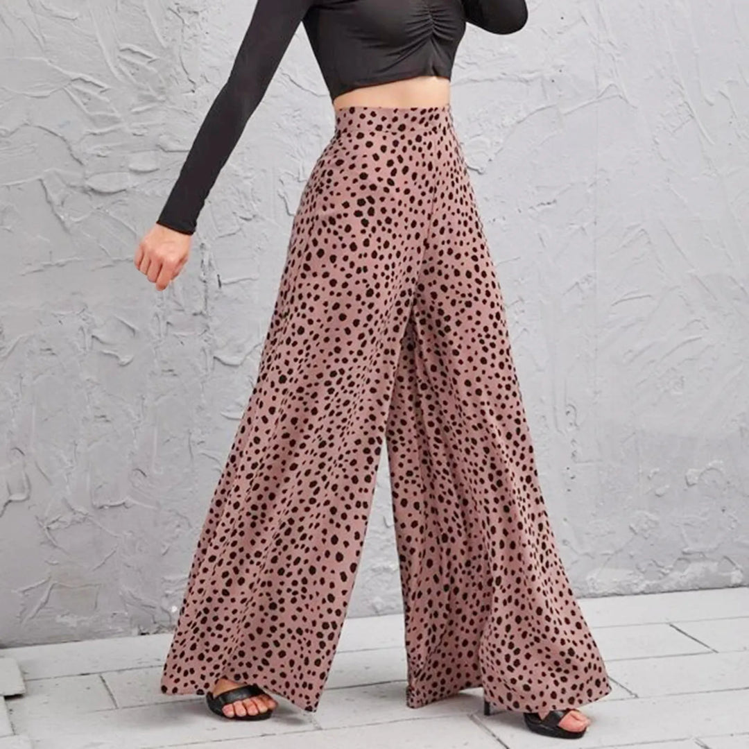 Mariana - Pantalon large tendance avec motif à pois