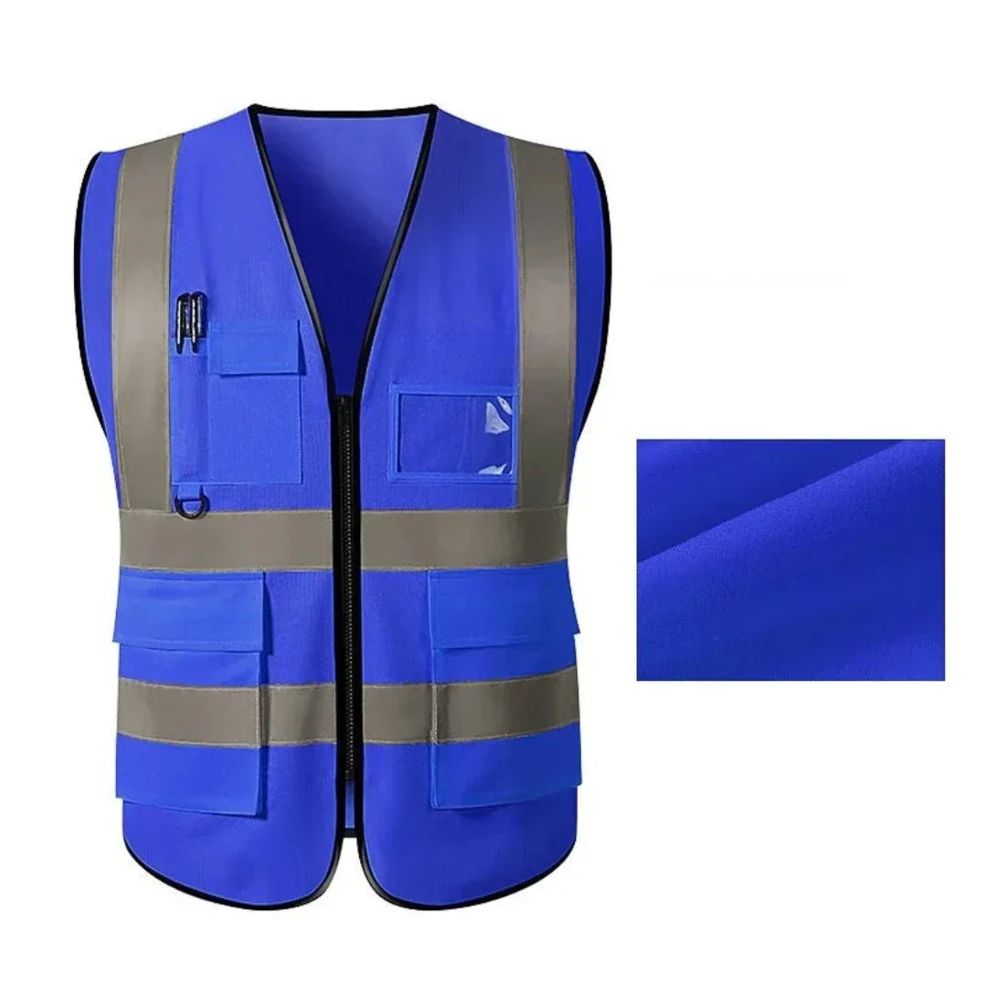 Andetamar | Homme Gilet Haute Visibilité À Bandes Réfléchissantes | Vêtements De Travail