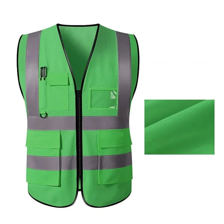 Andetamar | Homme Gilet Haute Visibilité À Bandes Réfléchissantes | Vêtements De Travail