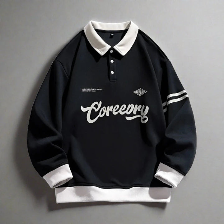 Corey - Polo-Sweat-shirt Grafikdruck