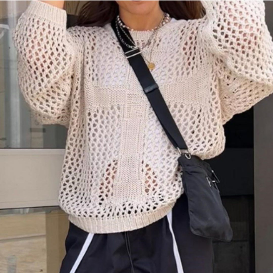 Marina - Le pull aérien en maille crochet