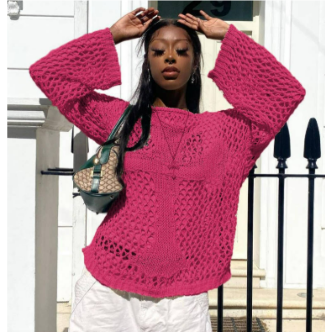 Marina - Le pull aérien en maille crochet