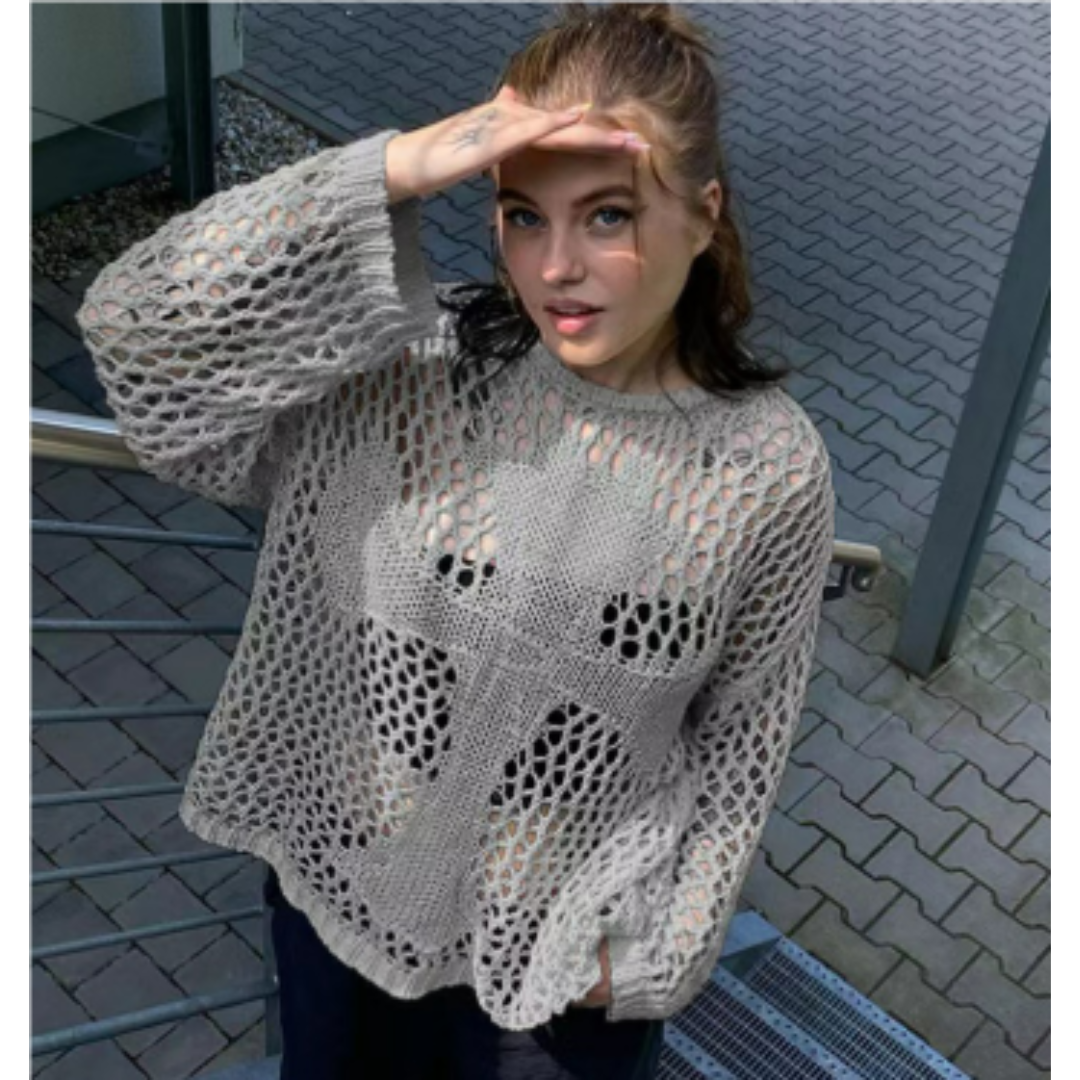 Marina - Le pull aérien en maille crochet