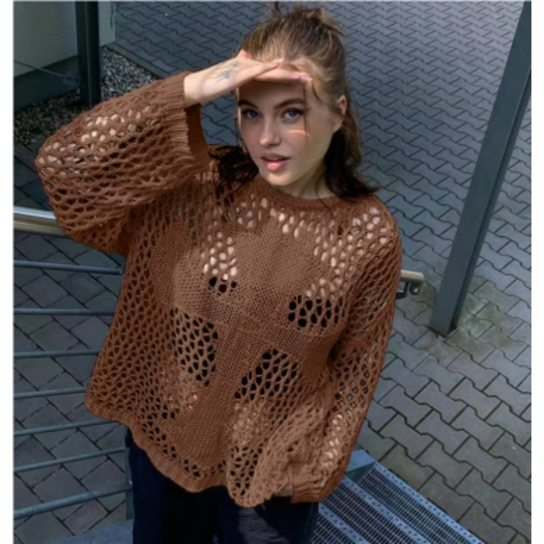 Marina - Le pull aérien en maille crochet