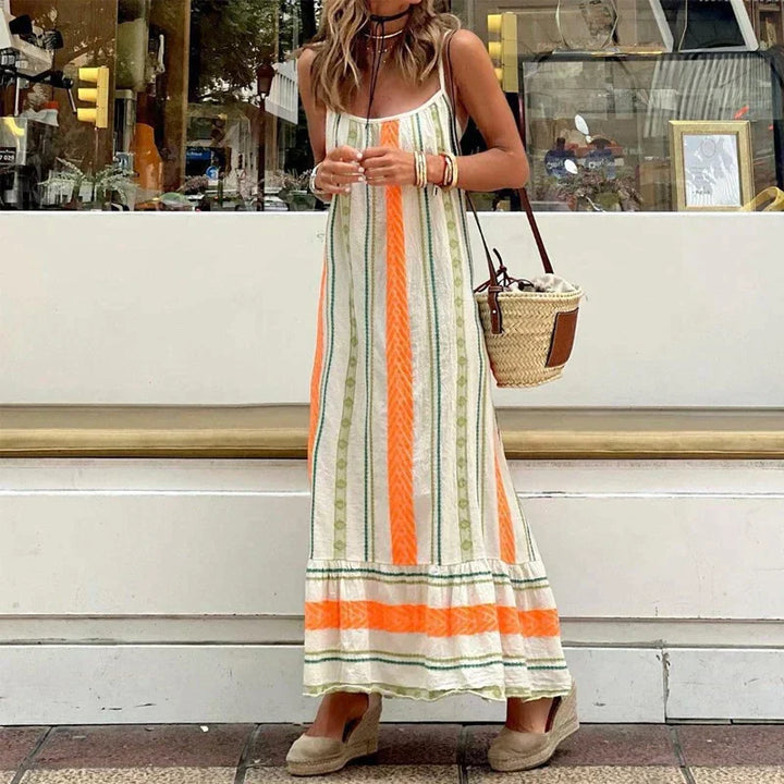 Adela - Robe élégante en orange