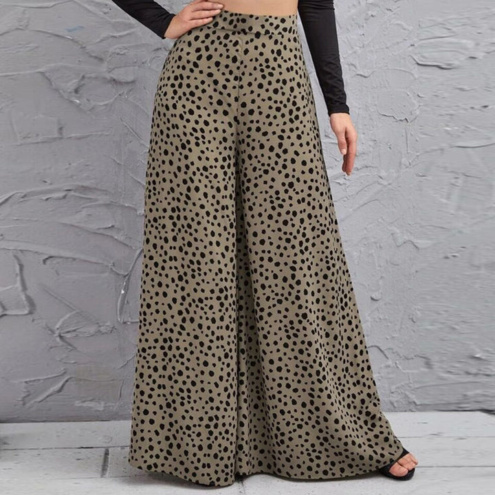 Mariana - Pantalon large tendance avec motif à pois