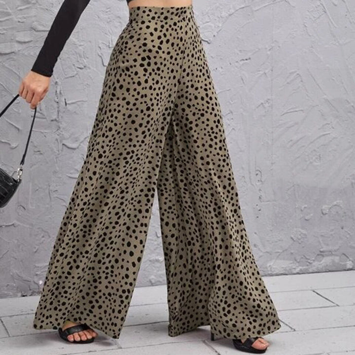 Mariana - Pantalon large tendance avec motif à pois